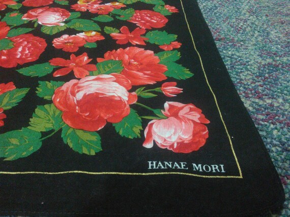 Vintage Hanae Mori Handkerchief Pocket Square - image 2