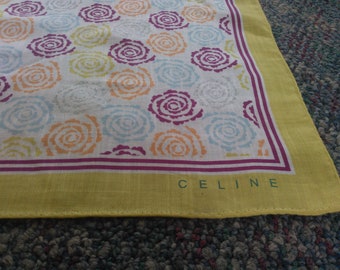 Celine Vintage Handkerchief Pocket Square Neckerchief
