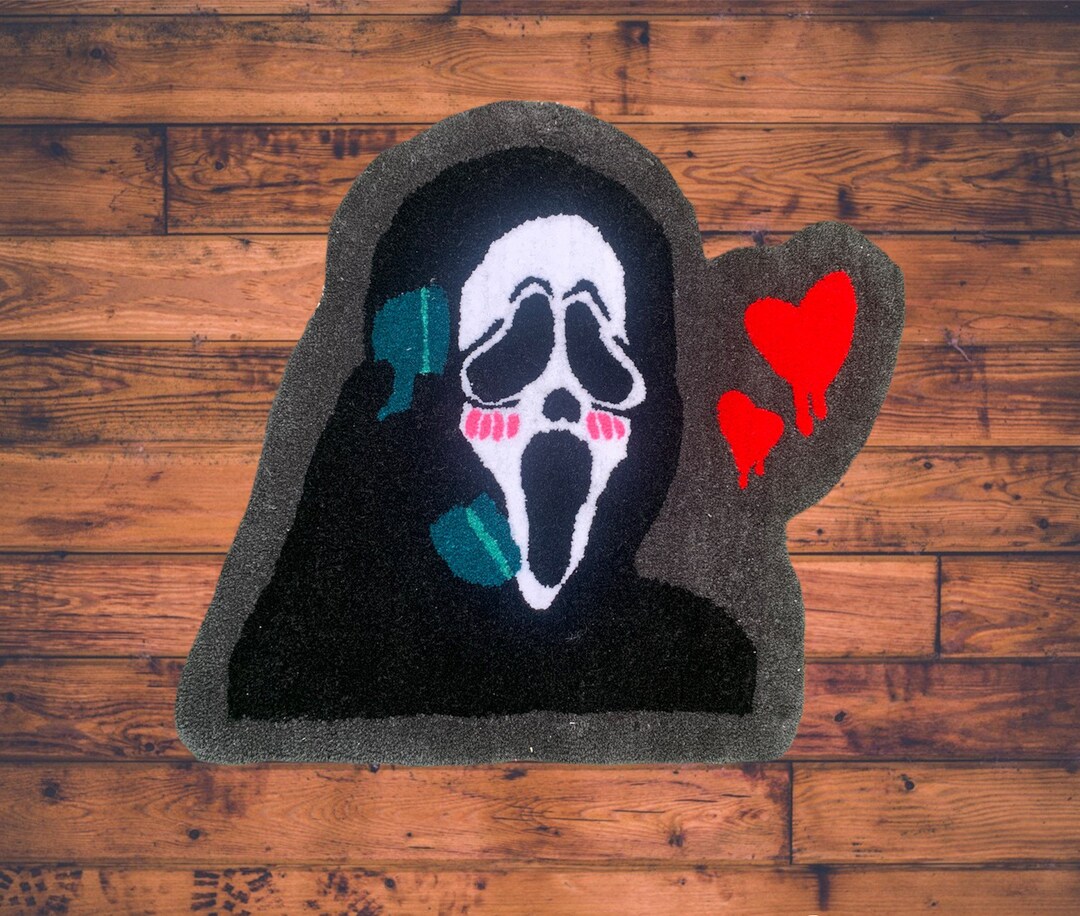 Ghost Face scream Hand-tufted Rug - Etsy Israel