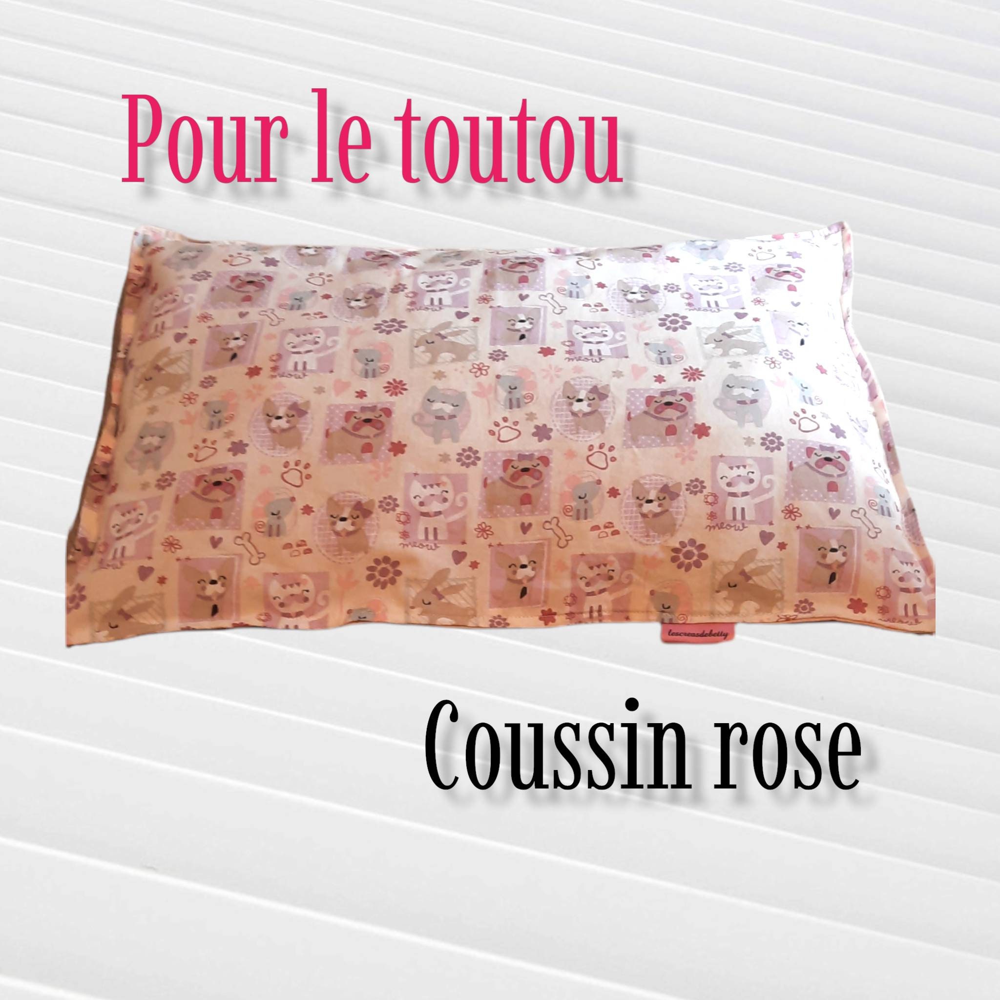 Tapis Rose Pour Petit Chien en Coton