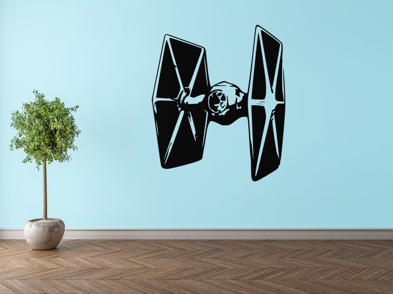 Tie Fighter Vinyl Decals Star Wars Wall Home Decor Stickers Etsy