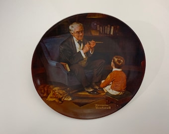 Norman Rockwell, “The Tycoon”, collector plate