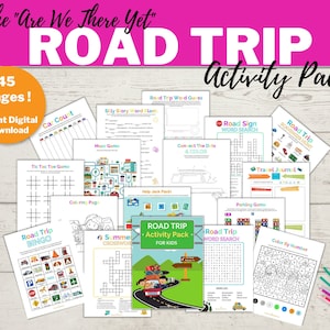 Road Trip Activity Pack for Kids: Travel Games & Journal (Digital Download)