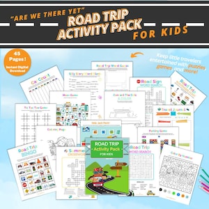 ULTIMATE Road Trip Activity Pack for Kids: 45 Pages of Travel Games & Journal (Digital Download)