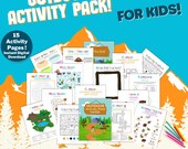 Kids Camping & Outdoor Activity Pack: Scavenger Hunt, Mazes, Games (Digital Download)