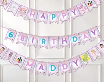 Spa Birthday Party Banner: Editable Glitter Glam Decor (Digital Download)