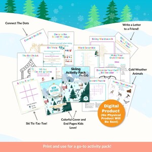 a christmas activity pack with a snow scene