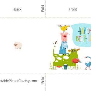 Printable Birthday Card | Happy Birthday | Funny Farm Animals ...