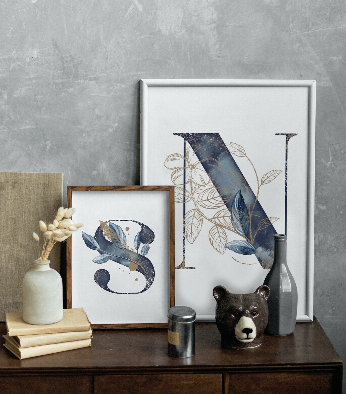 Printable Art Your Choice of Letter Home Decor Alphabet Etsy