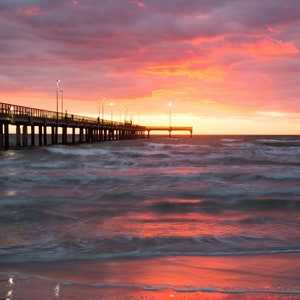 Bob Hall Pier | Padre Island Photo | Corpus Christi, Texas | Beautiful Beach Sunset Photo | Wall Decor | Gift, Digital Download, Printable