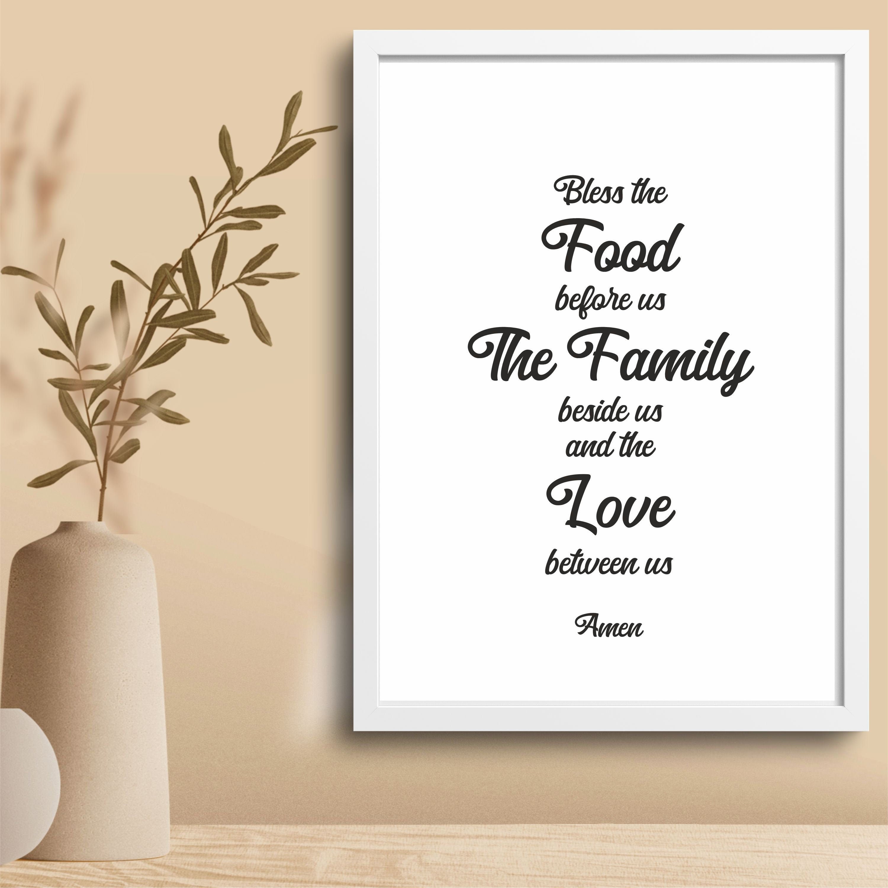 Dining prayer Family Quote for wall Decor Motivational Etsy
