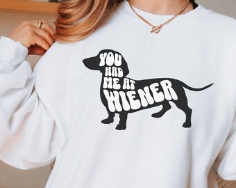 Funny Dachshund Wiener Dog Sweater Gift for Dog Lover Dog Mom Dad Weiner Dog Doxie Owner Gift Dog Sweatshirt
