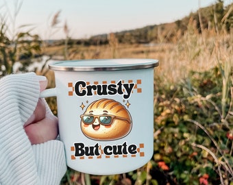 Funny Sourdough Enamel Mug Cute Sourdough Bead Loaf Bread Making Baking Homesteading Father’s Day Mother’s Day Camping Mug Coffee Cup