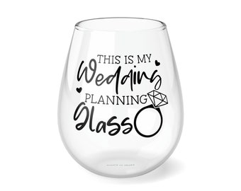 Bride to be gift wedding planning glass future bride engagement gift for mother of the bride wedding planner Bridesmaid maid of honor