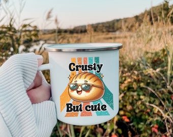Funny Sourdough Enamel Mug Cute Sourdough Bead Loaf Bread Making Baking Homesteading Father’s Day Mother’s Day Camping Mug Coffee Cup