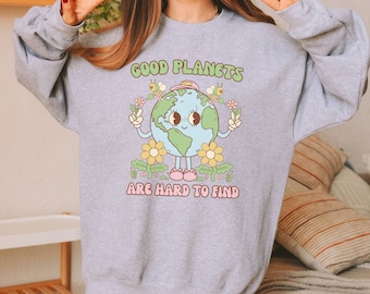Cute Earth Day Sweater Crewneck Sweatshirt Mother Earth Planet Earth Shirt Nature Lover Gift