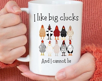 Funny Chicken Lady Coffee Mug Farm Chick Gift  for Mother's Day