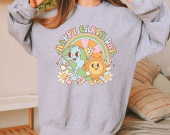 Cute Earth Day Sweater Happy Earth Day Crewneck Sweatshirt Mother Earth Nature Lover Gift
