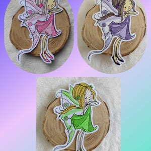 Stickapplikation Fee Elfe Magic Fairy Applikation zum Aufbügeln und oder Aufnähen