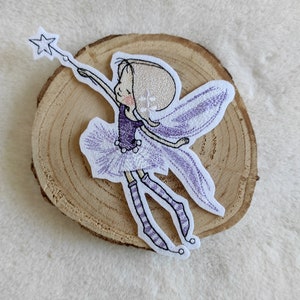Embroidery applique fairy elf magic fairy applique for ironing and or sewing on