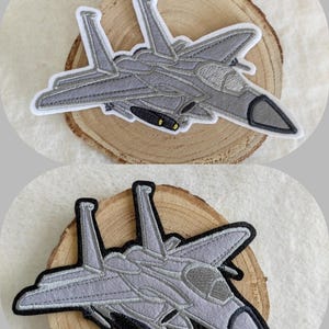 XL Stickapplikation Aufbügler Fighter Flugzeug Jet Filz