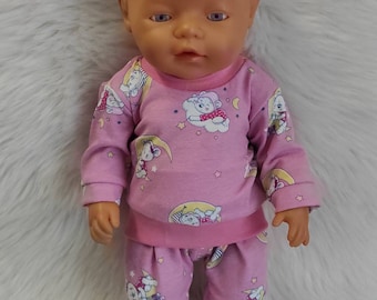 Puppenkleidung Jumpsuit Schlafanzug für 40-50cm Baby Born Doll Puppe Kleider DE 