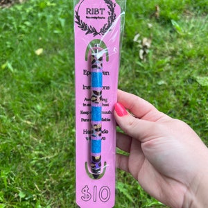 Blue/Purple Cheetah Stripe Epoxy Pen