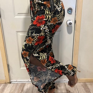 Reversible cotton pants Black Pink Mix Floral main image 1