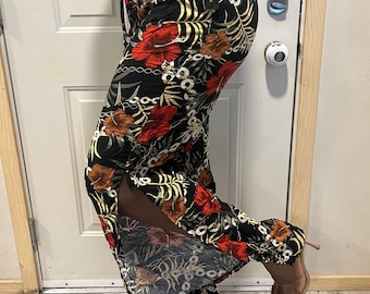 Black floral Pant