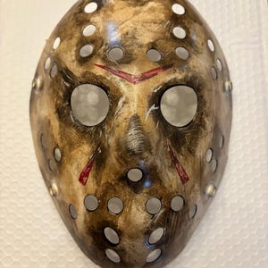 Jason Vorhees extra worn mask Friday the 13th Halloween mask