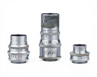 Lentes de cine Wollensack Raptar de 16 mm: 3 pulgadas f4, 1 pulgada f1.9, 17 mm f2.7