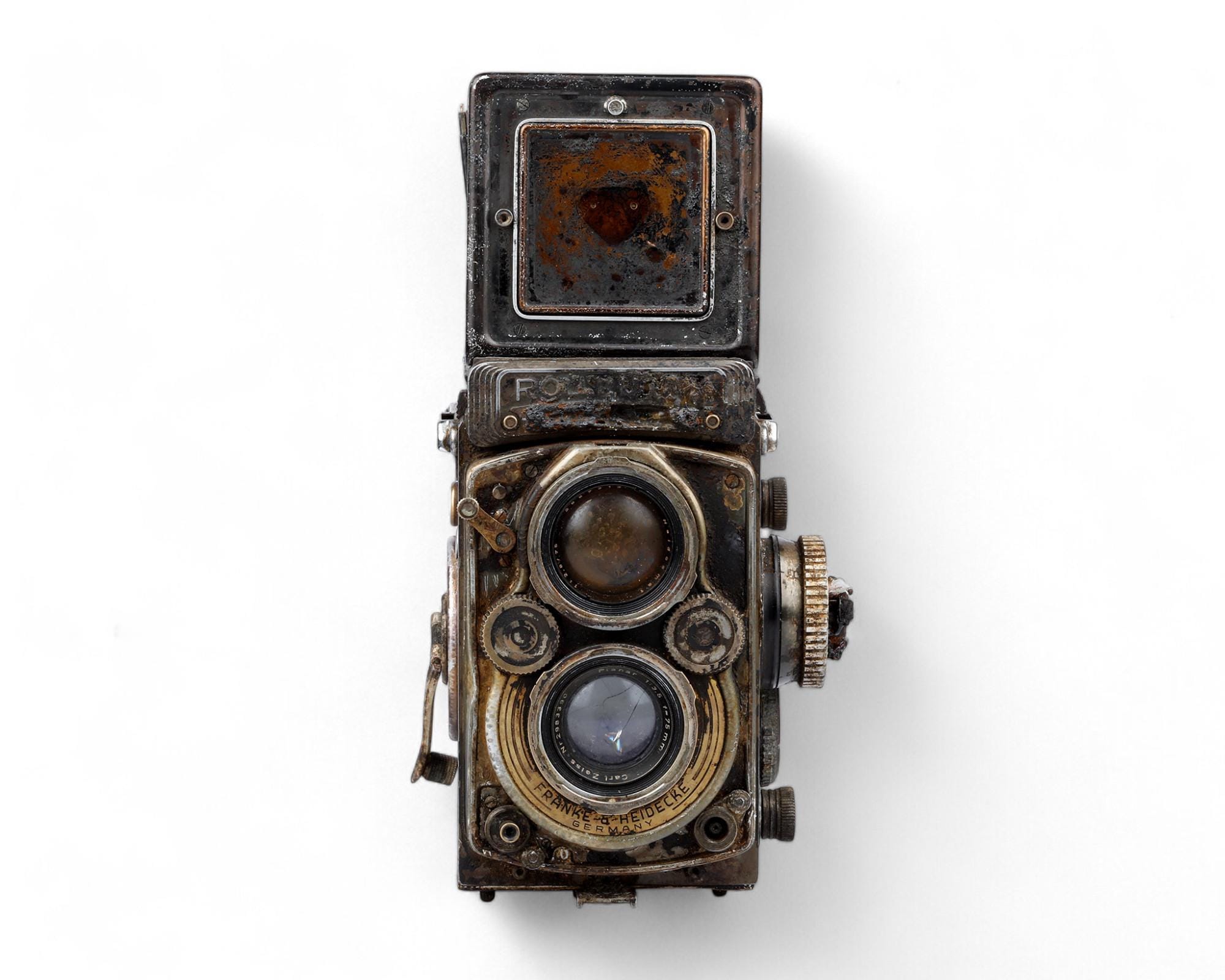 Rollei Rolleiflex 3.5F TLR BURNT CAMERA for Decoration Parts Sold as Is ...