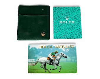 Rolex Datejust Watch Manual Booklet Spanish + Chronometer Certificate