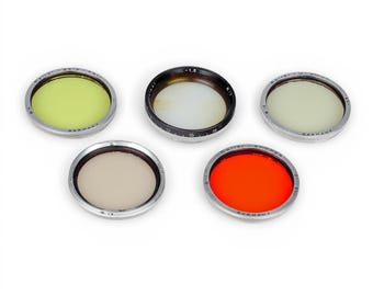 Rollei Rolleiflex Filter Set Bay 4 RIV Rolleipol Yellow Orange Color Conversion R2 UV
