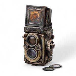 Rollei Rolleiflex 3.5F TLR BURNT CAMERA For Decoration Parts Sold As Is