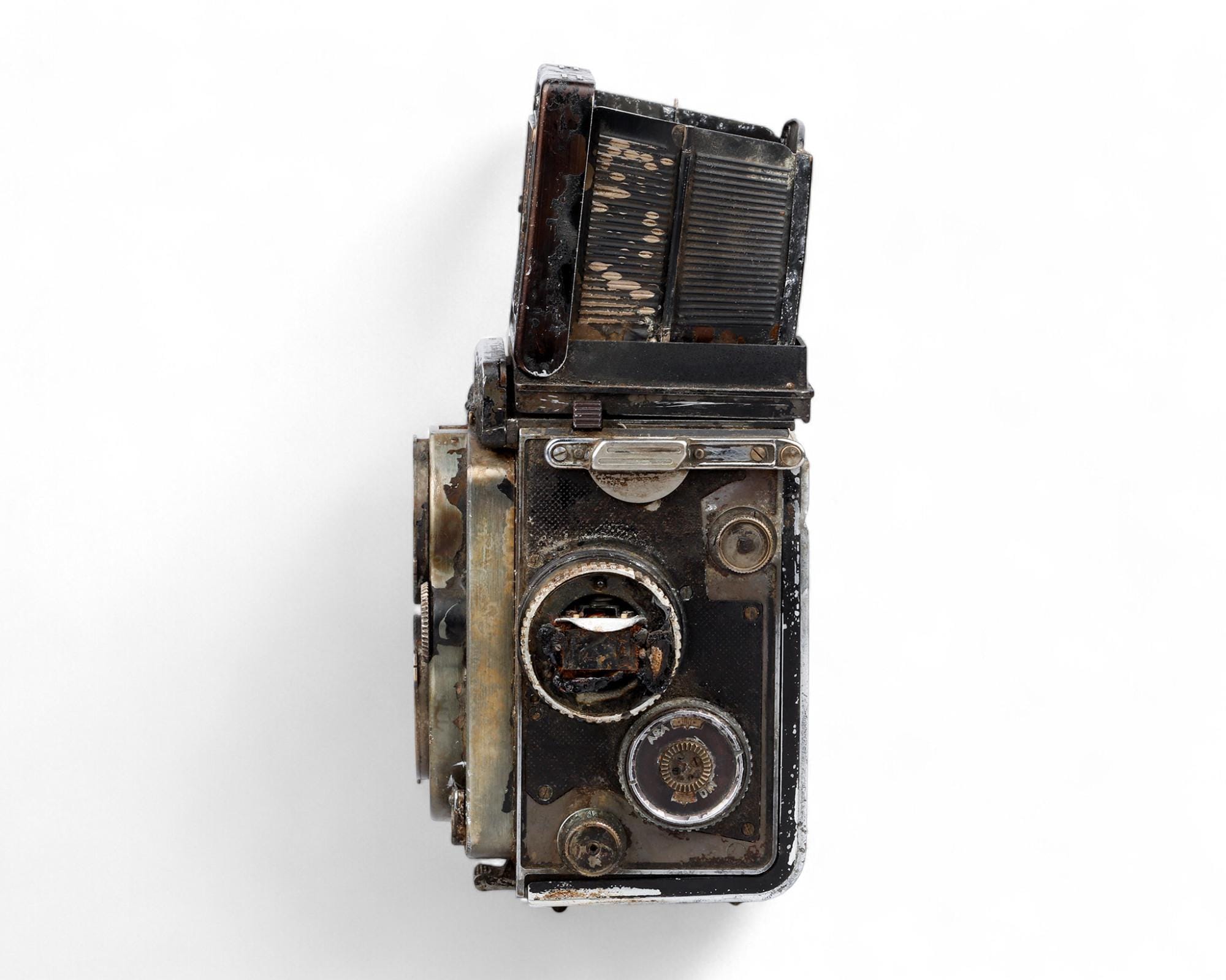 Rollei Rolleiflex 3.5F TLR BURNT CAMERA for Decoration Parts Sold as Is ...