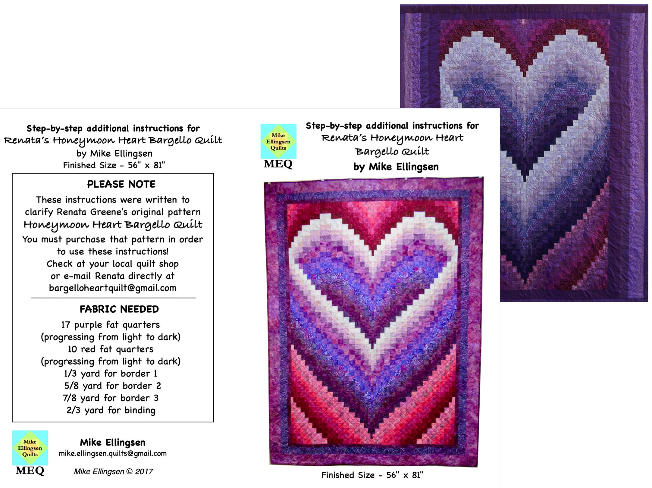 Combo Pack - Renata's Honeymoon Heart Plus Mike's Additional