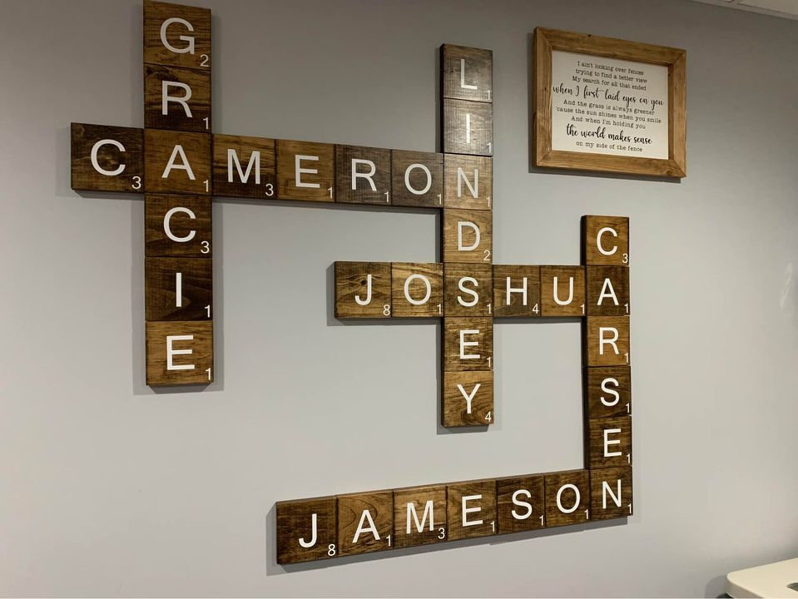 3.5 Custom Scrabble Tiles Scrabble Tiles Wall Decor Etsy