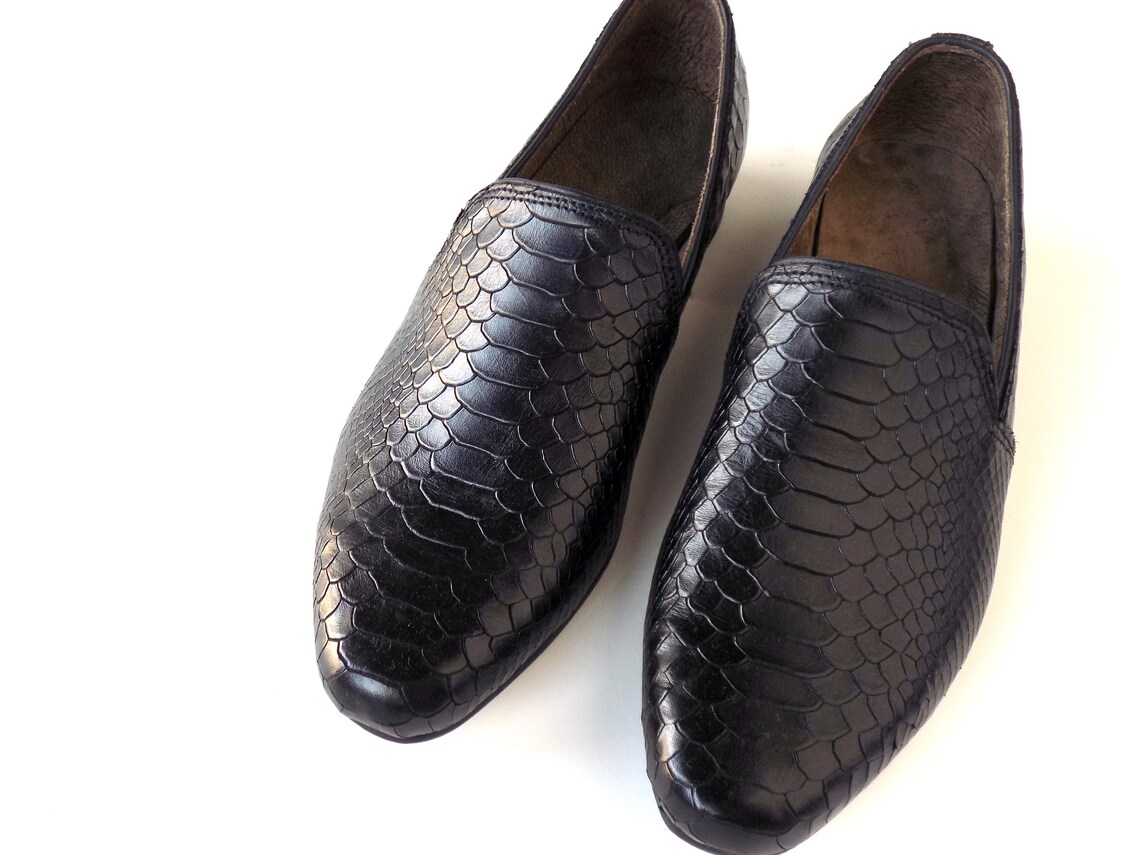 python leather shoes