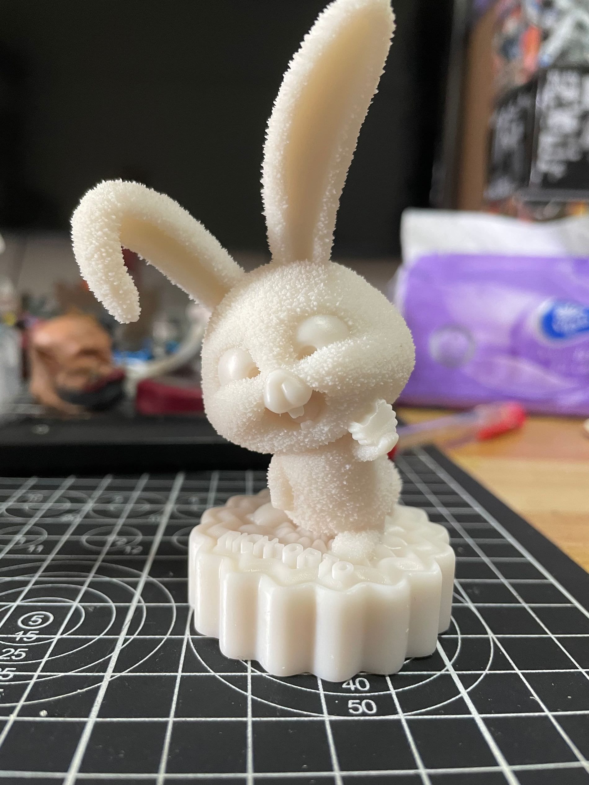 Cute Fluffy Mooncake Rabbit/bunny Hairy Rabbit Whole STL 3D Model Print ...
