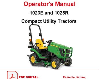 1023E 1025R Kompakta traktorer OMTR117450 OMTR117476 Bruksanvisning PDF-nedladdning - engelska