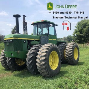 Manual técnico de los tractores John Deere 8430 y 8630 (TM1143) (PDF)