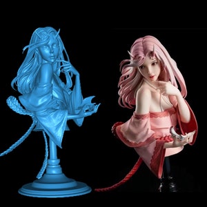 Sexy Succubus Demon split+whole STL 3D Model Print