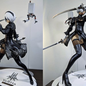 Sexy 2B Nier YoRHa with sword split STL 3D Model Print