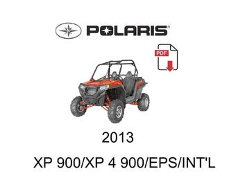 Polaris 2013 RZr XP 900/XP 4 900/Eps/Int'L Utv Manuale di riparazione e assistenza PDF Download
