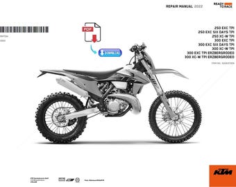 2019 KTM 250-300 Exc XC-W TPI Six Days Factory Repair Service Shop