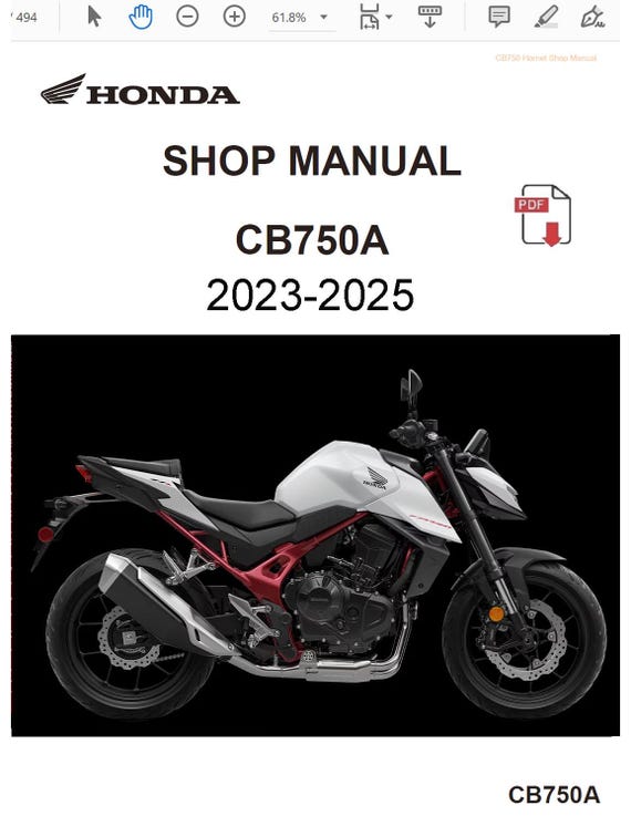 2023-2025 ホンダ CB750 ホーネット サービス修理マニュアル PDF