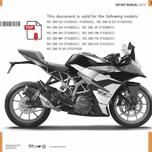 KTM 2019-RC 390 MotorCycle Service Workshop Repair Manual PDF Download