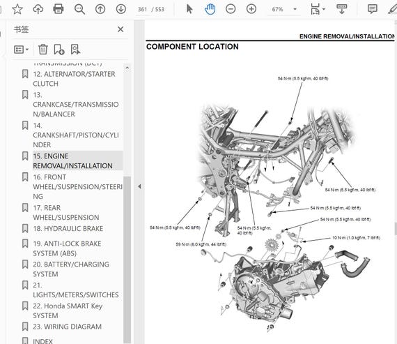Honda X-ADV 750/750 M 2020 サービス修理マニュアル PDF ダウンロード