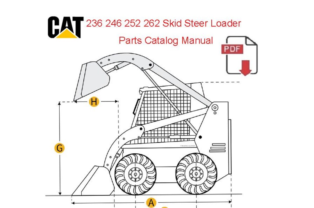 Y*A様 caterpillar 部品カタログ　3冊 CAT キャタピラー 236、246、252、262 スキッドステアローダー部品